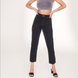 Nasty Gal Black High Waisted Mom Jeans